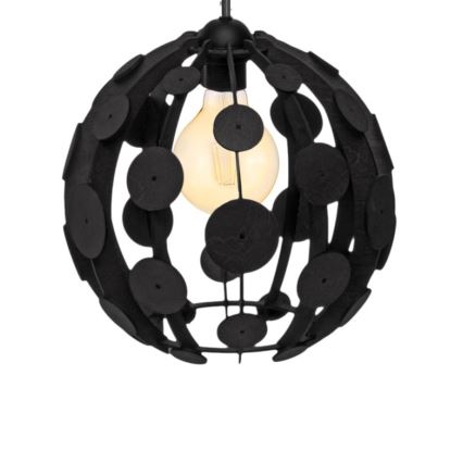 Chandelier on a string GAIA 3xE27/60W/230V black/brown
