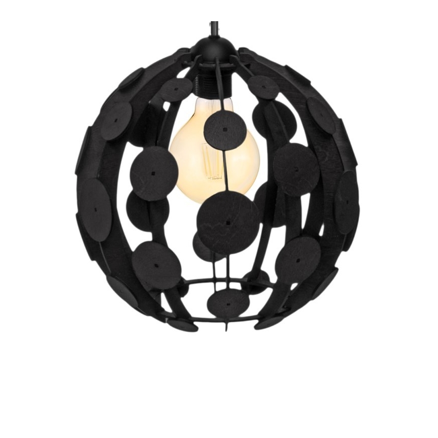 Chandelier on a string GAIA 3xE27/60W/230V black/brown