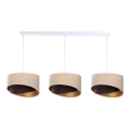 Chandelier on a string GALAXY 3xE27/60W/230V beige/brown/gold