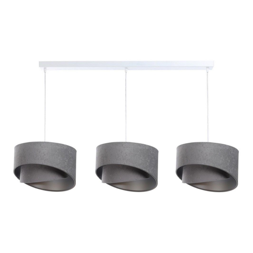 Chandelier on a string GALAXY 3xE27/60W/230V grey