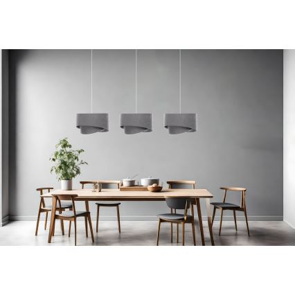 Chandelier on a string GALAXY 3xE27/60W/230V grey