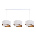 Chandelier on a string GALAXY 3xE27/60W/230V white/gold