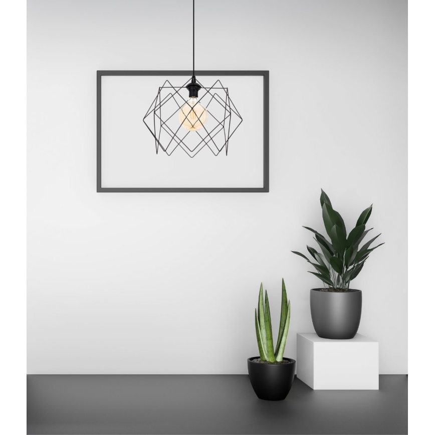 Chandelier on a string GALL 1xE27/60W/230V black