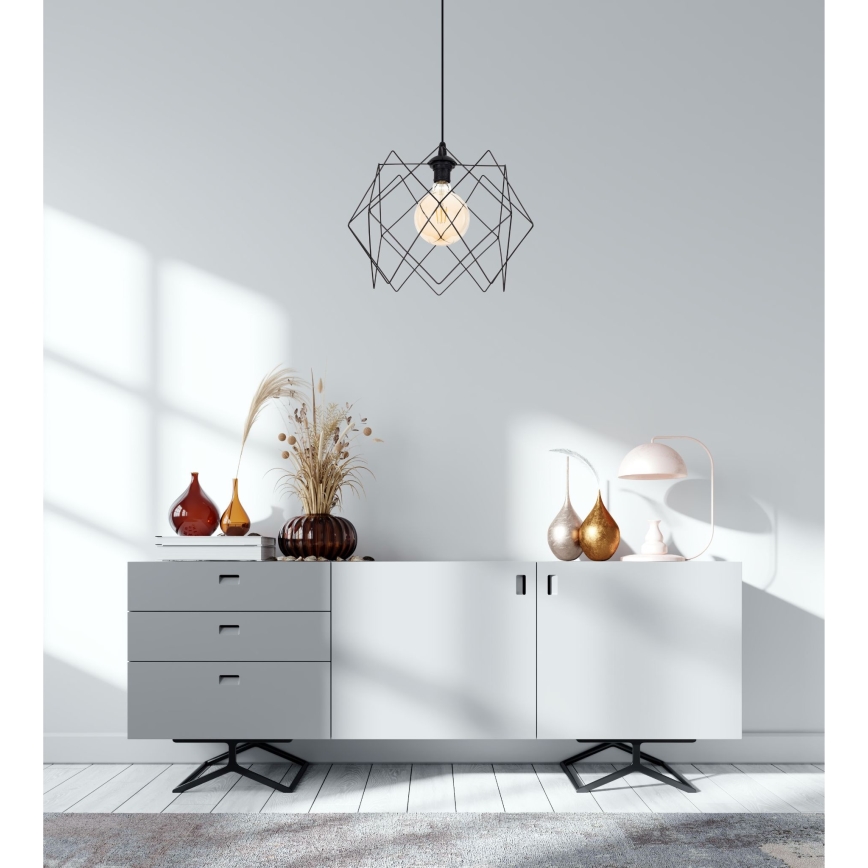 Chandelier on a string GALL 1xE27/60W/230V black