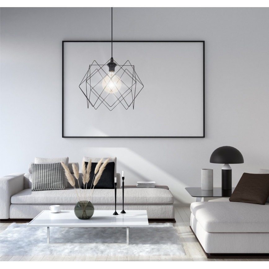 Chandelier on a string GALL 1xE27/60W/230V black