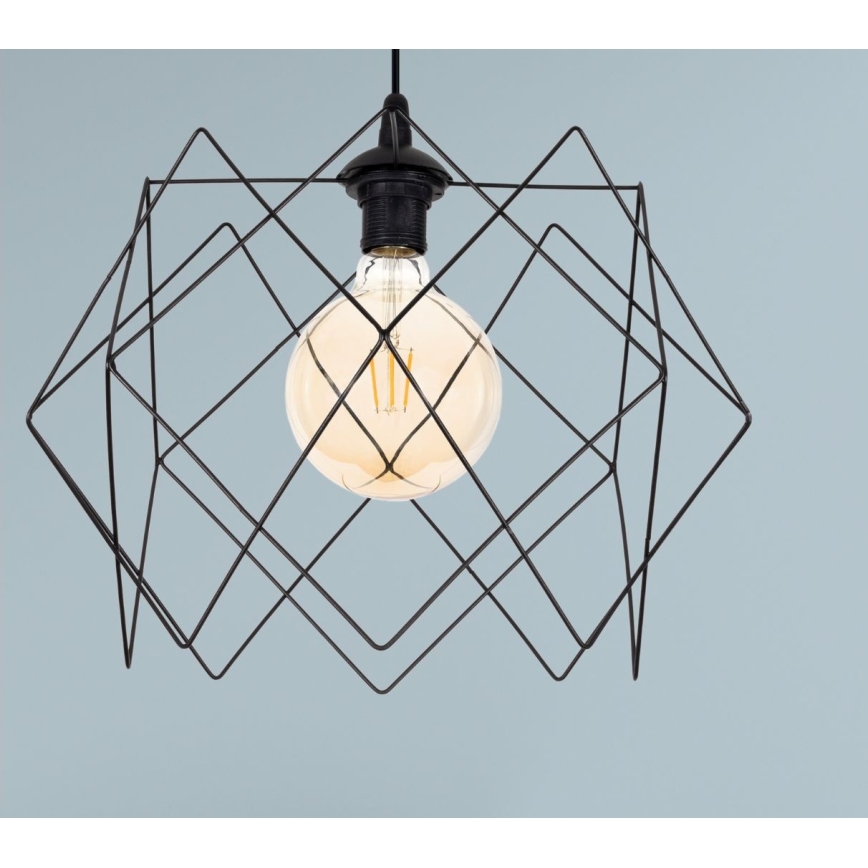Chandelier on a string GALL 1xE27/60W/230V black