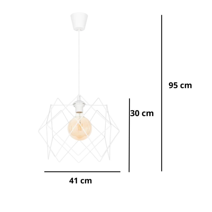 Chandelier on a string GALL 1xE27/60W/230V white
