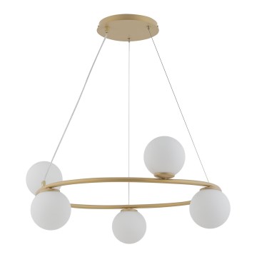 Chandelier on a string GAMA 5xG9/12W/230V gold