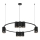 Chandelier on a string GENESIS 10xGU10/8W/230V black