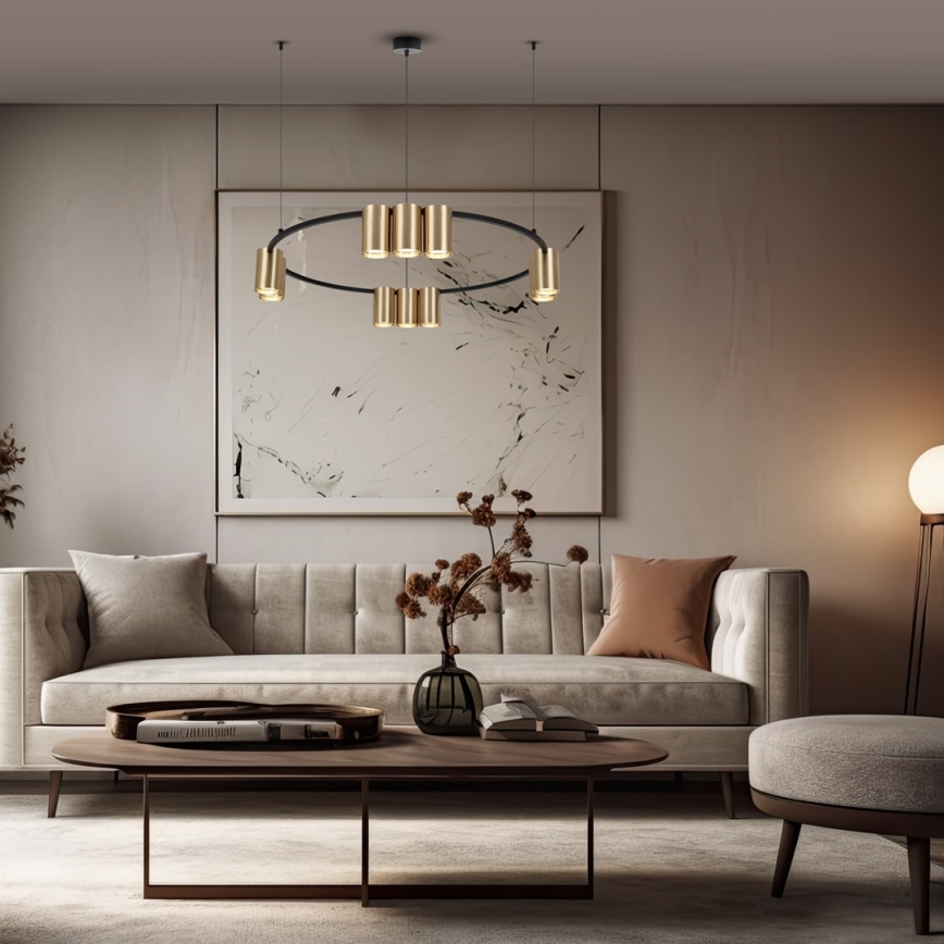 Chandelier on a string GENESIS 10xGU10/8W/230V gold
