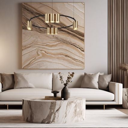 Chandelier on a string GENESIS 10xGU10/8W/230V gold