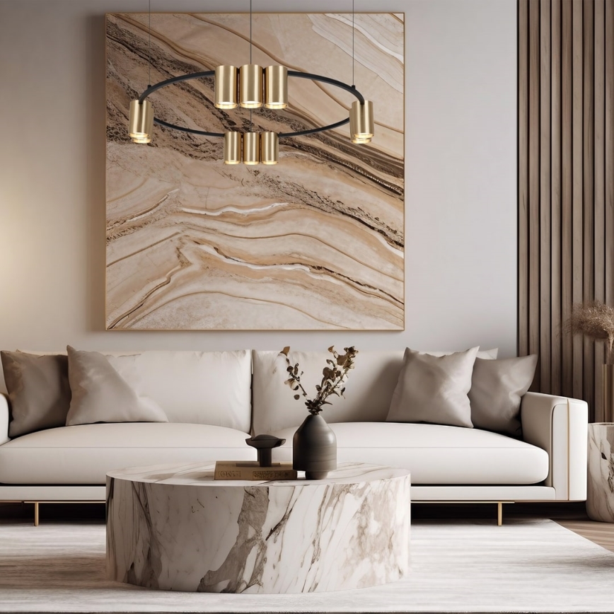 Chandelier on a string GENESIS 10xGU10/8W/230V gold