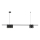 Chandelier on a string GENESIS 5xGU10/8W/230V black