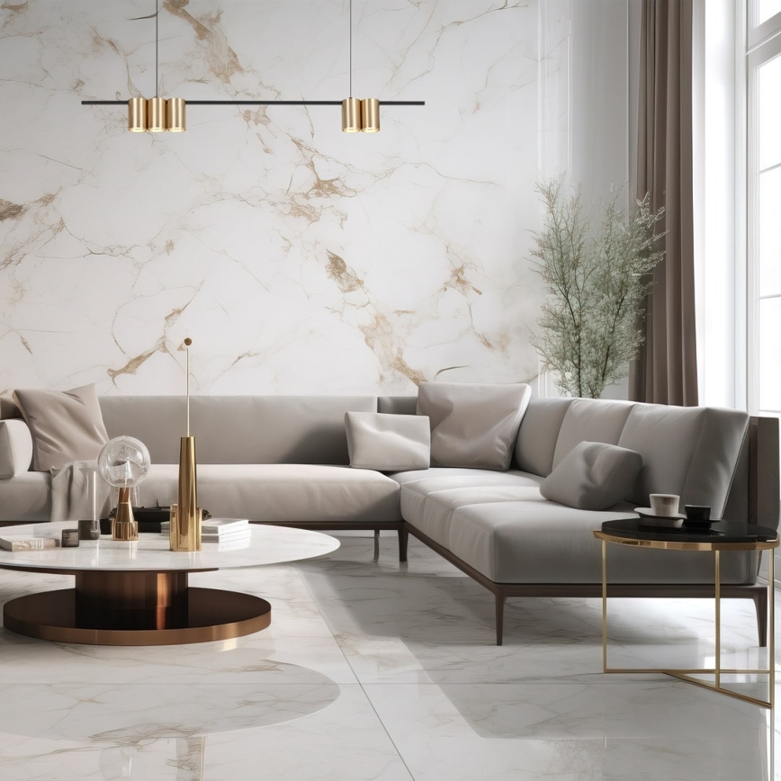 Chandelier on a string GENESIS 5xGU10/8W/230V gold