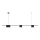 Chandelier on a string GENESIS 7xGU10/8W/230V black