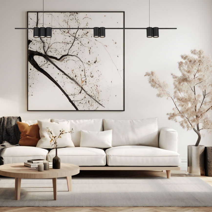 Chandelier on a string GENESIS 7xGU10/8W/230V black
