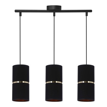 Chandelier on a string GINA 3xE27/60W/230V black