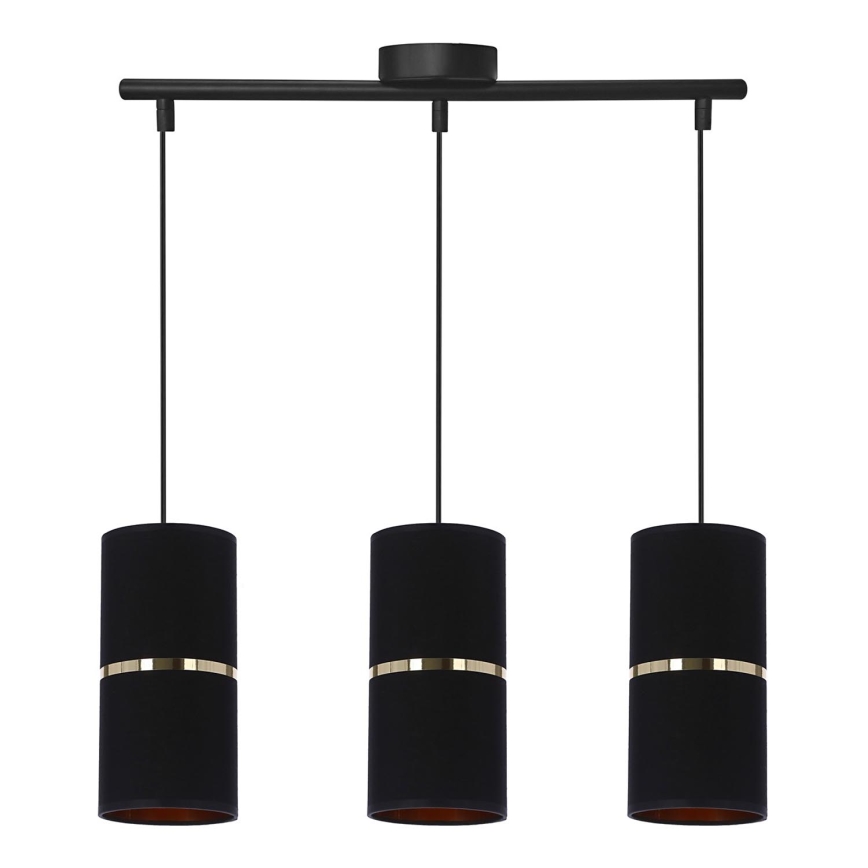 Chandelier on a string GINA 3xE27/60W/230V black