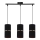Chandelier on a string GINA 3xE27/60W/230V black