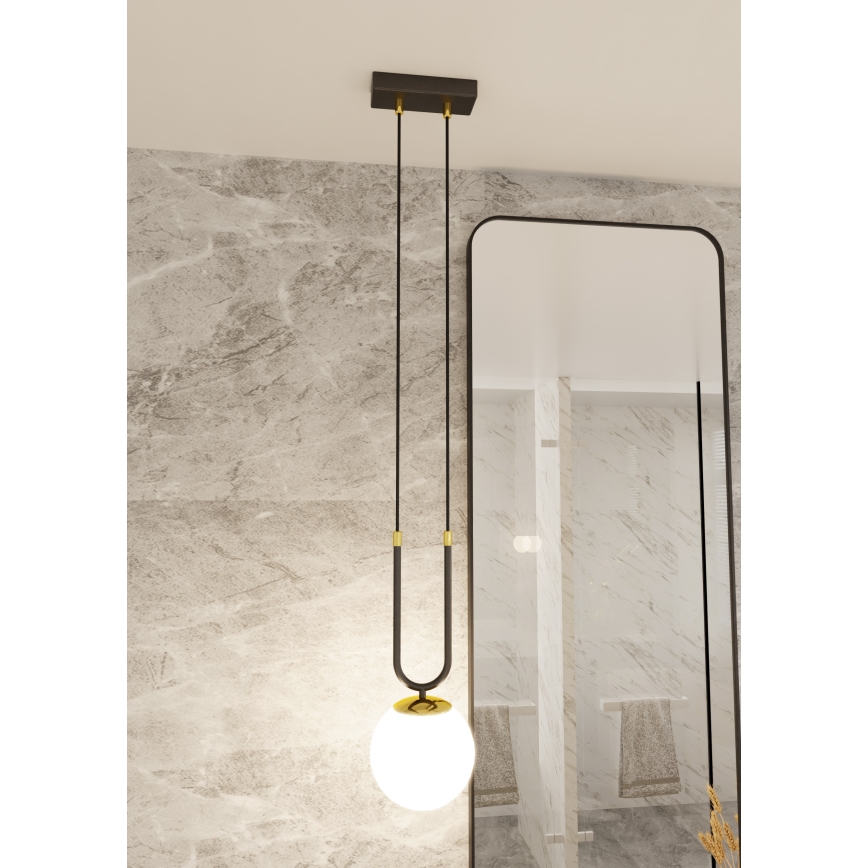 Chandelier on a string GLAM 1xE14/10W/230V black