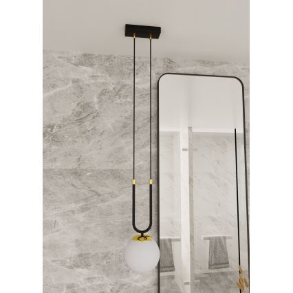 Chandelier on a string GLAM 1xE14/10W/230V black