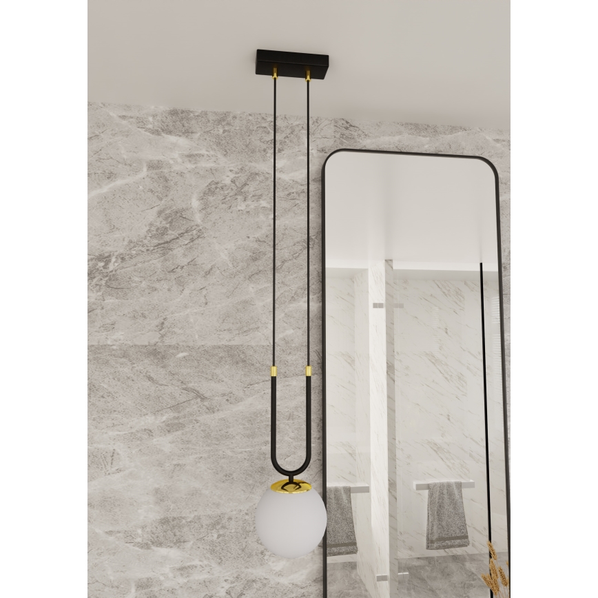 Chandelier on a string GLAM 1xE14/10W/230V black
