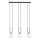 Chandelier on a string GLAM 3xE14/10W/230V black
