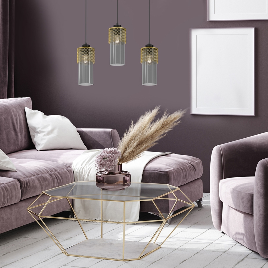 Chandelier on a string GLAM 3xE27/60W/230V