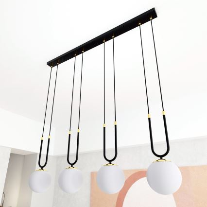 Chandelier on a string GLAM 4xE14/10W/230V black