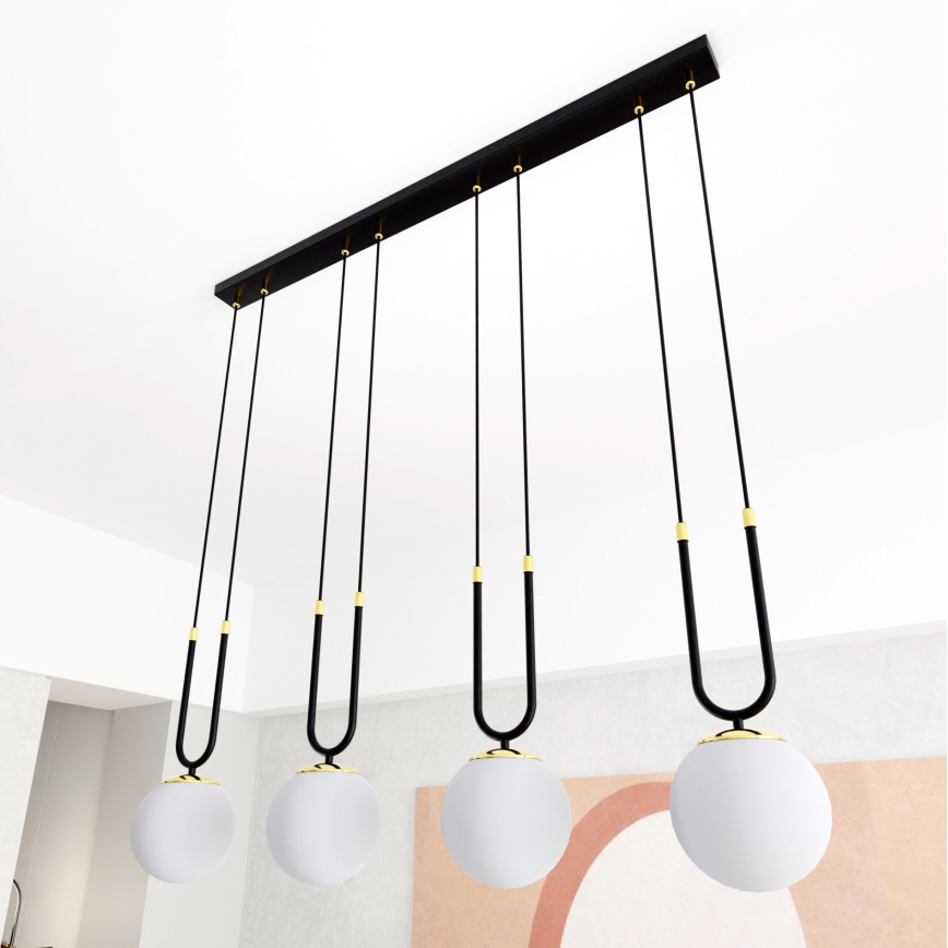 Chandelier on a string GLAM 4xE14/10W/230V black