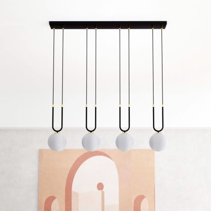 Chandelier on a string GLAM 4xE14/10W/230V black