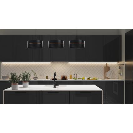 Chandelier on a string GLAM HOME 1xE27/60W/230V d. 40 cm black
