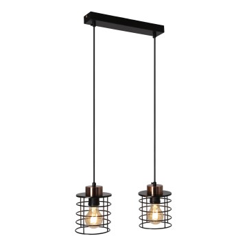 Chandelier on a string GLOB 2xE27/40W/230V black