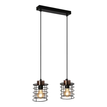 Chandelier on a string GLOB 2xE27/40W/230V black
