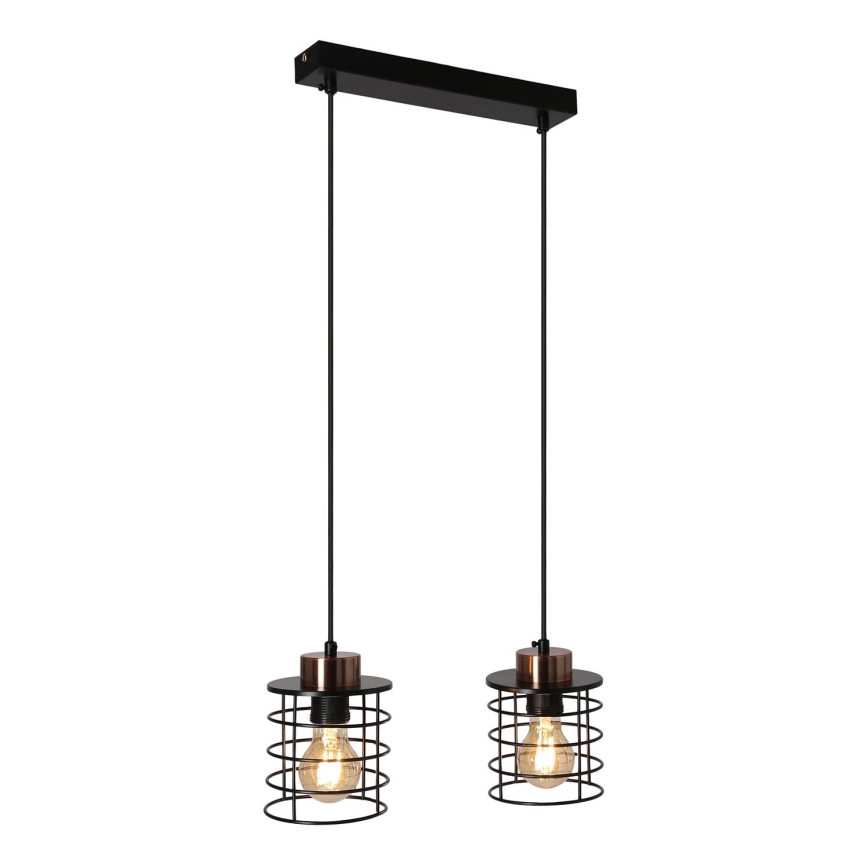 Chandelier on a string GLOB 2xE27/40W/230V black