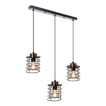 Chandelier on a string GLOB 3xE27/40W/230V black