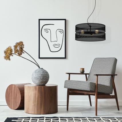 Chandelier on a string GLUM 3xE27/60W/230V black