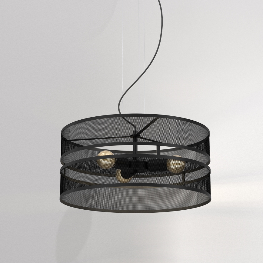 Chandelier on a string GLUM 3xE27/60W/230V black