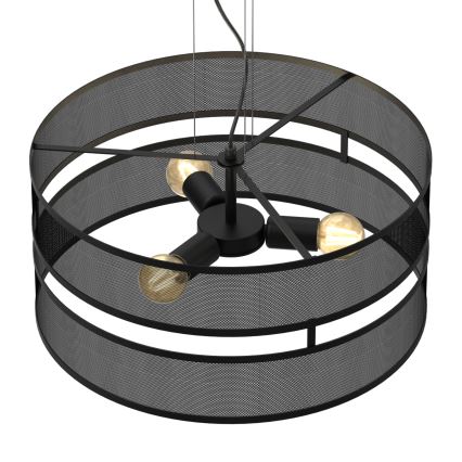 Chandelier on a string GLUM 3xE27/60W/230V black