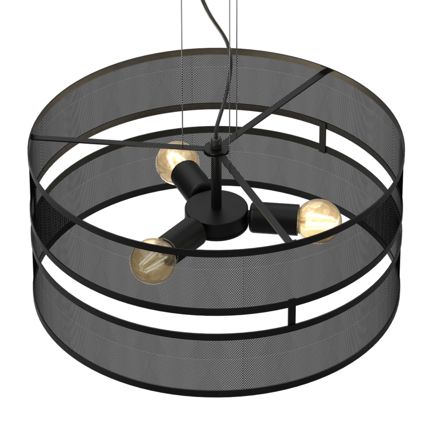 Chandelier on a string GLUM 3xE27/60W/230V black