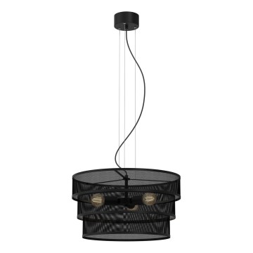 Chandelier on a string GLUM 3xE27/60W/230V black