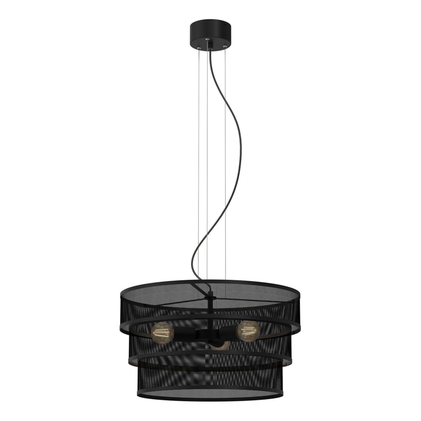 Chandelier on a string GLUM 3xE27/60W/230V black
