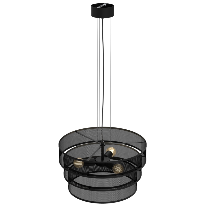 Chandelier on a string GLUM 3xE27/60W/230V black