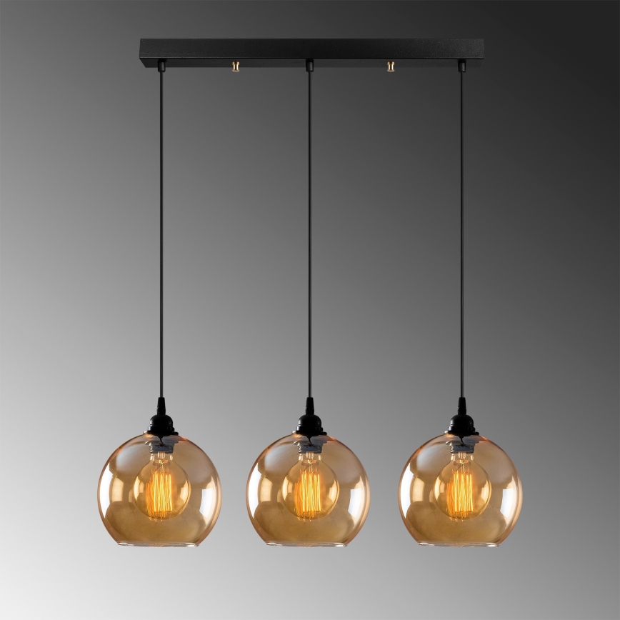 Chandelier on a string GOLD 3xE27/40W/230V