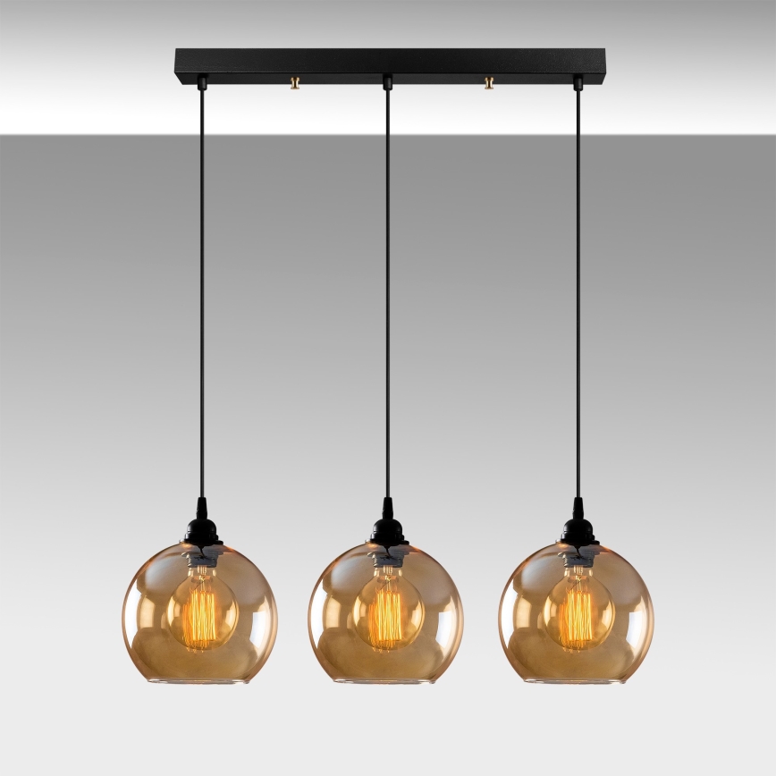Chandelier on a string GOLD 3xE27/40W/230V