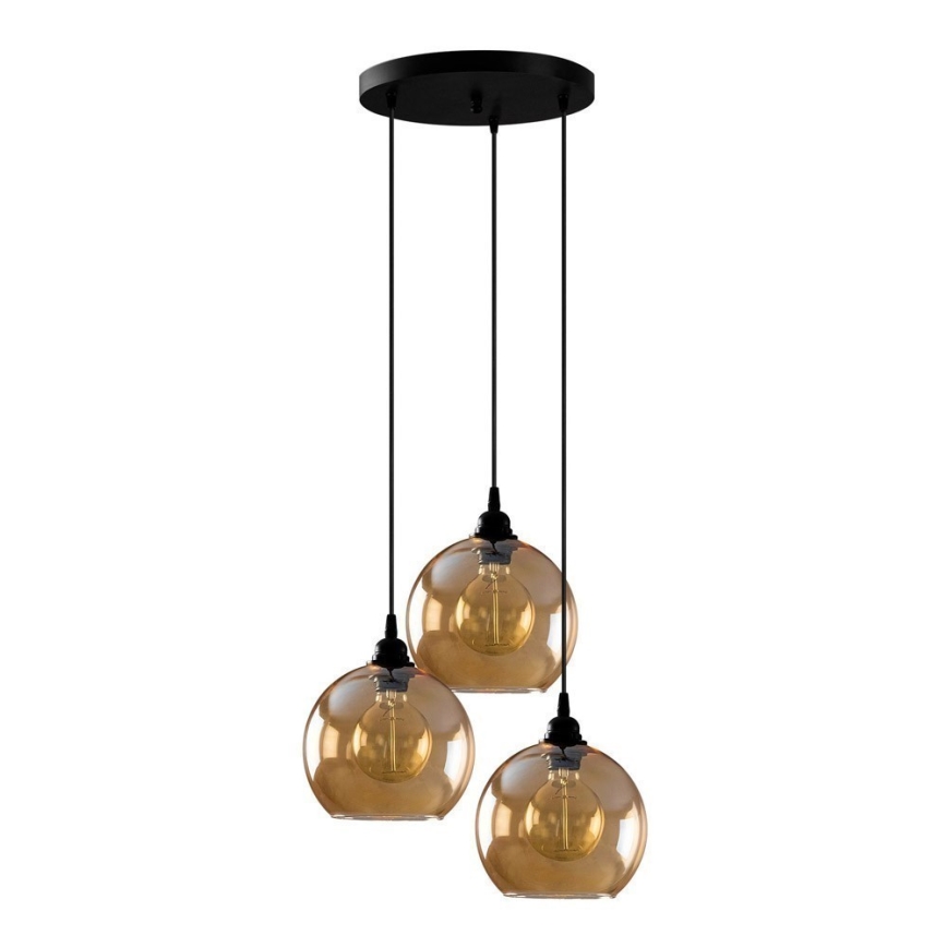 Chandelier on a string GOLD 3xE27/40W/230V