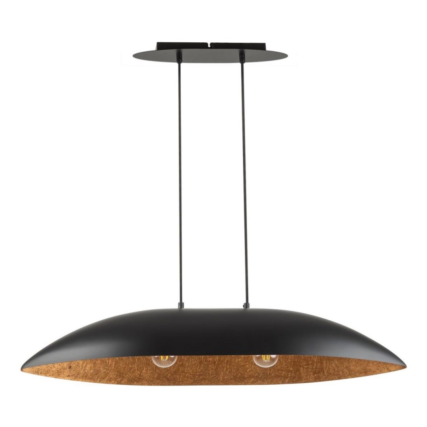 Chandelier on a string GONDOLA 2xE27/60W/230V black/copper