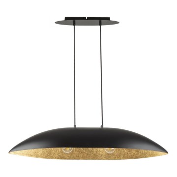 Chandelier on a string GONDOLA 2xE27/60W/230V black/gold