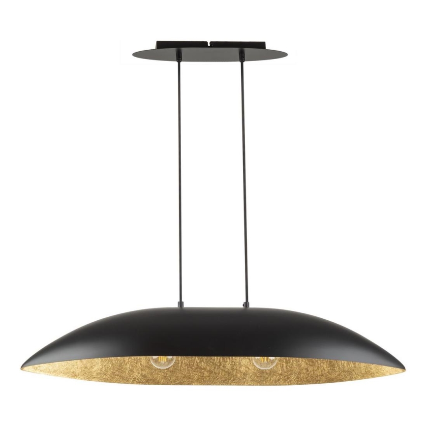 Chandelier on a string GONDOLA 2xE27/60W/230V black/gold