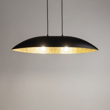 Chandelier on a string GONDOLA 2xE27/60W/230V black/gold